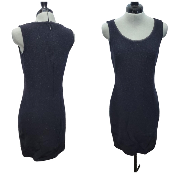 St. John Collection Black Wool blend Dress and Blazer set Sz 4 - Picture 4 of 16